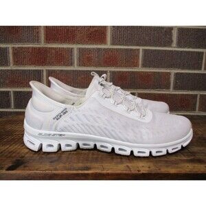 Skechers Womens Slip-Ins Glide-Step Tranquility White 104574 Shoe Hands Free 10